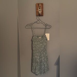 LA Hearts Green Floral Dress